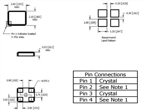 X系列石英振动子,Mmdcomp数字视频晶振,X10CB1-26.000MHZ-T